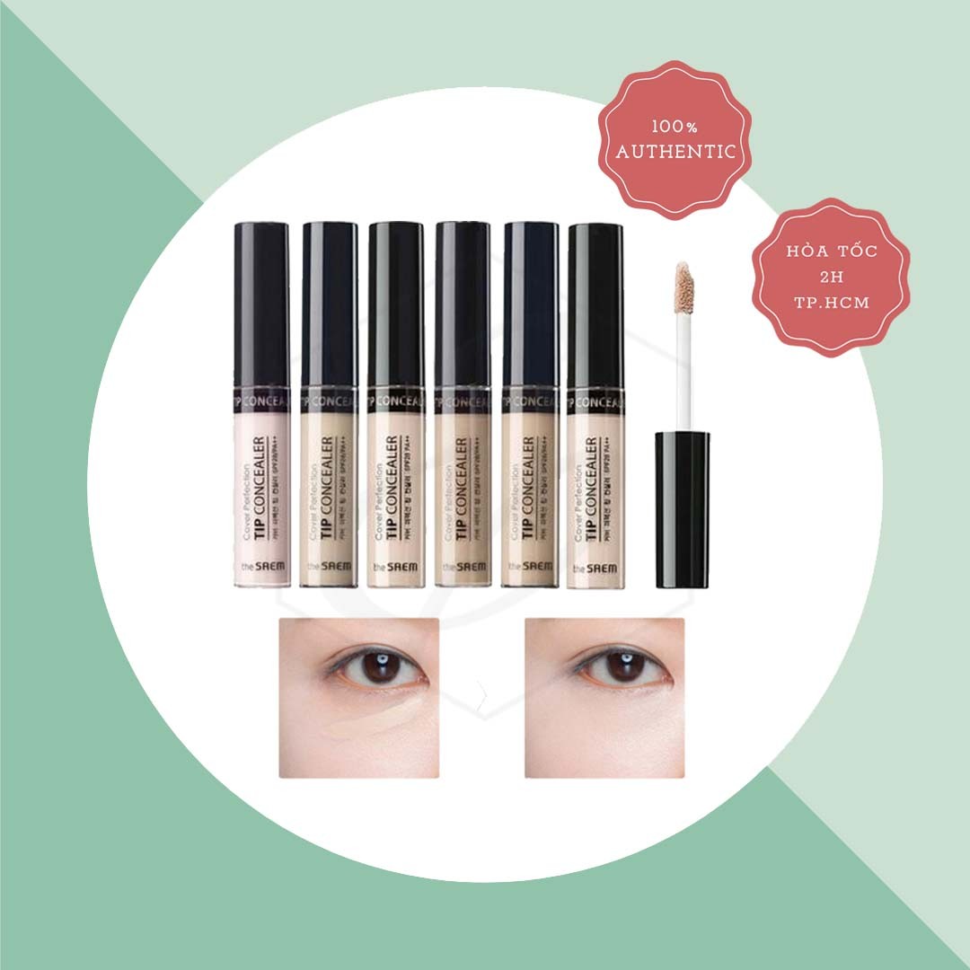 Kem Che Khuyết Điểm The Saem Cover Perfection Tip Concealer